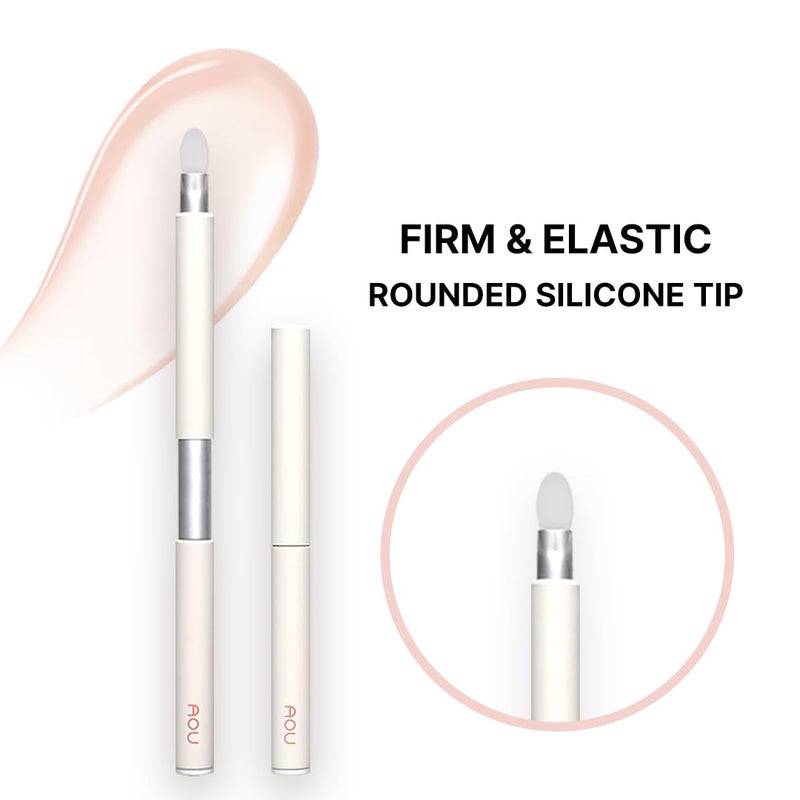 AOU SILICONE TIP BRUSH Compact & Retractable Design for Easy Carry with Rounded Silicone Tip - Image 3